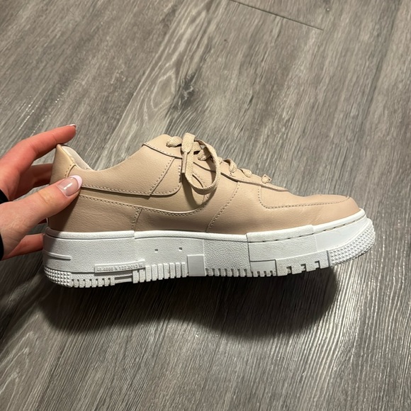Nike Shoes - Pink Nike Air Force one pixel shoes